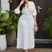 Women's Clothing Autumn New Fashion Temperament Solid Color Large Size Dress_ecoleips.com
