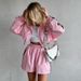 Women's Clothing Long Sleeved Zipper Sports Cardigan Jacket Shorts Suit Ladies Sportswear Casual Two Piece_ecoleips.com