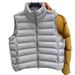 girl Girl Girl Stand Collar Ribbed For Women 2025 New Super Stylish Short Small Size 90 White Duck Down Vest Jacket_ecoleips.com