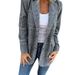 2025 Autumn Winter Cardigan Jacket Women Casual Fashion Houndstooth Lapel Blazer_ecoleips.com