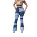 Women's Clothing Stretch Denim Flared Wide Leg Trousers Hot Girl Jeans_ecoleips.com