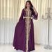 Women's Clothing Gurban Arab Dubai Embroidery Applique Dress Muslim Party Dinner Robe_ecoleips.com