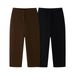 Effortless Curve Hem Wide-Leg Wool Blend Trousers For Women - Chic High-Waisted Straight Long Pants For Street Style & Daily Comfort (Black, Brown)_ecoleips.com