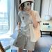 Women's Clothing Women's Summer Sports Suit Loose Fit Plus Size Style Short Sleeved Casual Running Two Piece Set_ecoleips.com