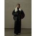 girl COLNE Winter New DuPont Far Infrared Antibacterial Warm Cotton Fur Collar Parka Jacket For Women C5488_ecoleips.com