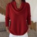 Oversized Knit Sweater – Soft Long Sleeve U-Neck Pullover In 16 Colors (Red, Brown, Black, Glitter Options)_ecoleips.com