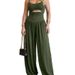 Spring/Summer Women's French Style Fresh Sweet Jumpsuit Slim Waist Wide Leg Pants Casual Beach Vacation Clothing 2026 New_ecoleips.com