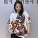 Women's Clothing Women's Round Neck Loose Short Sleeved T Shirt Women's Summer 3D Printing Fashion Heavy Beaded Half Sleeved Top Trendy_ecoleips.com