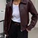 Women's PU Leather Jacket – Long Sleeve Casual Biker Coat For Fall & Winter | Slim Fit, Stylish Outerwear (Black/Deep Red/Brown, S-XL)_ecoleips.com
