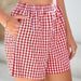 Women's Clothing Holiday Style Casual Comfortable High Waist Loose Fashion Wide Leg Retro Plaid Shorts_ecoleips.com