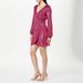 2025 Autumn New Women's Simple Fashion V-neck Midi Asymmetrical Shoulder Sequin Dress Gown_ecoleips.com