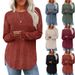 Women's Loose High Low Hem Top round Neck Cross Border Fashion Autumn Clothing European And American Style_ecoleips.com