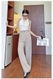 K Women's New Casual Thin Style High Waist Slimming Straight Leg Hanging Wide Leg Pants Long Pants_ecoleips.com
