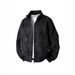 Aria Basics American-style 2025 PU Leather Jacket, New Spring And Autumn Model, Loose Fit, Trendy, Versatile, Casual Retro Jacket_ecoleips.com