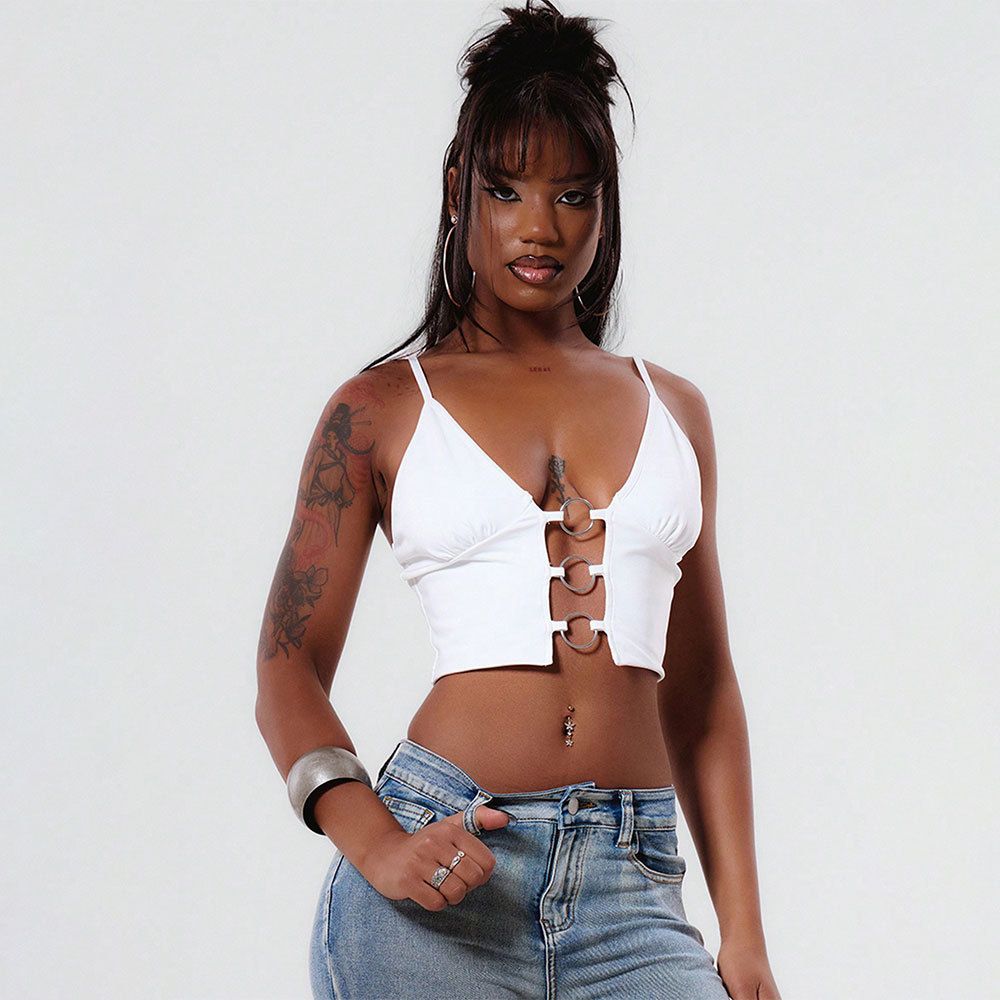 Voya Hot And Spicy Women's 2026 Spring/Summer New Collection, European And American Sexy T-shirt Short Style, Body Highlighting Top_ecoleips.com