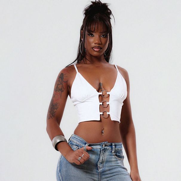 Voya Hot And Spicy Women's 2026 Spring/Summer New Collection, European And American Sexy T-shirt Short Style, Body Highlighting Top_ecoleips.com