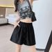 K Short Shorts For Women, New High Waisted Wide Leg Mid Length Pants, Loose Casual Cropped Pants_ecoleips.com