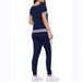 Breathable V-Neck Top And High-Waisted Trousers Set, Women's Casual Comfort Two-Piece Outfit For Spring And Summer_ecoleips.com