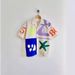 Personalized Unisex Cute Fun Patterned Button down Collar Short Sleeve Top for Home Casual Wear Outerwear Women's Clothing_ecoleips.com