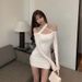 Women's Off-Shoulder Long Sleeve Mini Dress Black Fitted Summer New Style Sexy Clothing_ecoleips.com