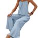 Women's Adjustable Strap Jumpsuit Elegant Solid Color Resort Style_ecoleips.com