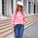 Trendy Bow-Knot Sweater For Women – Oversized Round Neck Knit Top With Long Sleeves, Casual Chic Winter Pullover (Pink, Blue, Red, Rose Red)_ecoleips.com