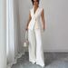 Spring Elegant Style Solid Color Commuter Vest Business Daily Straight Pants Set_ecoleips.com