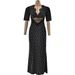 Women's French Style Patchwork Polka Dot Maxi Dress V Neck Slim Fit Fashionable Sexy Cross Border Foreign Trade Clothing_ecoleips.com