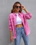 Distressed Denim Jacket Women's Fashion Vintage Streetwear Oversized Collar Coat Casual Loose Fit Long Sleeve_ecoleips.com