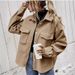 Women's Clothing Lapel Single Breasted Thick Wool Coat Solid Color Loose Fit Spring Clothing_ecoleips.com