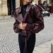 Aria Basics European And American Cross-Border In-Stock Autumn Winter Women's Leather Personality Street PU Turn-Down Collar_ecoleips.com