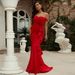 Women's Clothing One Word Collar Sleeveless Temperament Slim Long Section Solid Color Banquet Bridesmaid Dress Evening Dress_ecoleips.com