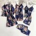 Women's Clothing printed ladies sling sleeping loose comfortable lace five piece home clothes underwear nightgown_ecoleips.com