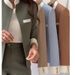 Women's Autumn Winter High-End Commuter Leisure Suit Set Splicing Color Jacket And Trousers Two Piece Outfit for Women_ecoleips.com