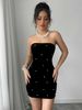 Women's Clothing Pearl Velvet Skirt Party Adult Ceremony Evening Dress Female High End Dress_ecoleips.com