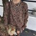Plus Size Women's Winter Fleece-Lined Long Sleeve Leopard Print Hoodie - Oversized Loose Fit Tunic Top For Curvy Ladies (Sizes L-4XL)_ecoleips.com