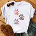 European And American Cross-border Foreign Trade Wholesale Clothing Animal Paw Print Round Neck Plus Size Short-sleeve_ecoleips.com