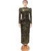 Women’s Clothing women's dress flannel sequin fabric stage costume bubble long sleeve dress_ecoleips.com