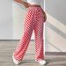 Women's Clothing Women's Plaid Print Straight Wide Leg Pants New Style_ecoleips.com