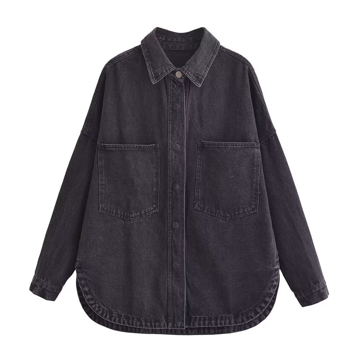K New Women's Clothing Urban Casual Denim Shirt Jacket_ecoleips.com
