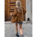 Retro British-Style Suede Fashionable And Versatile Coat, A Rare Suede Outerwear For Women In Autumn And Winter_ecoleips.com