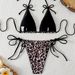 foreign Trade Swimwear 2026 New European And American Leopard Print Lace-up Sexy Bikini Swimsuit For Women_ecoleips.com