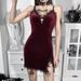 Dark Cross Black Mini Dress Vintage Sexy Spaghetti Strap High Waist Slit Dresses Goth Party Club Women Dress_ecoleips.com