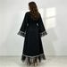 Middle East Dubai Turkey Explosion Fringe Cardigan Islamic Elegant Fashion Dress_ecoleips.com