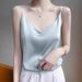 Heavy Silk Suspender Vest Women's Summer Loose Sleeveless V-neck Sexy Inner Sleeveless Mulberry Silk Satin Top T-shirt_ecoleips.com