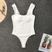 European And American Style One Piece Women's Bikini Solid Color Ruffled Shoulder Strap Sexy Swimsuit 2019_ecoleips.com