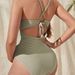 Maternity One Piece Swimsuit Solid Color Strappy Triangle Sexy Women's Beachwear_ecoleips.com