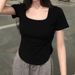 Summer New Arrival Women's Slimming Irregular T-Shirt Short Sleeve Sexy Top in Instagram Style_ecoleips.com