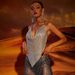 Metallic Rhinestone Strappy Bralette – Clubwear Body Chain Top (Non-Stretch, Adjustable Thin Straps, Gold/Silver/Black, One Size Fits S-L)_ecoleips.com