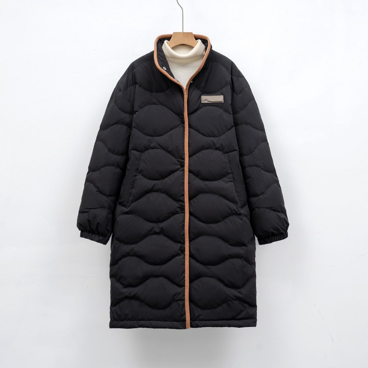 90 Down Jacket Casual Winter Warm New Outdoor Wind Stand-up Collar Loose Long Coat Women_ecoleips.com